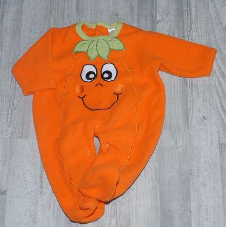 Fleecový teplý overálek na spaní i halloween, baby,62