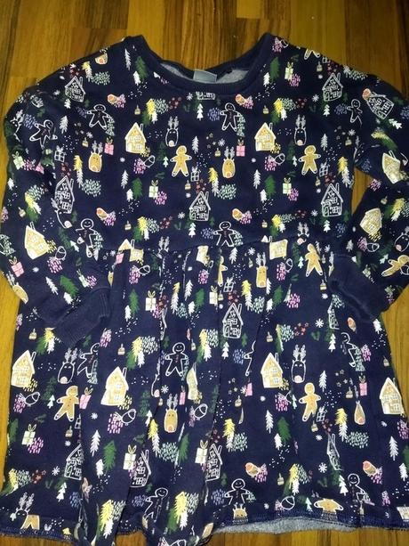 Mikinové šaty vánoční 110 next, next,110