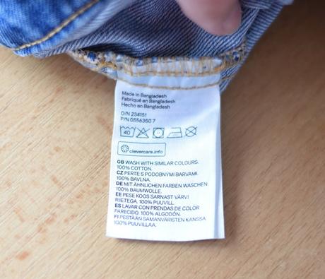 Bunda džínová vel. 12 - 18 m, h&m,86