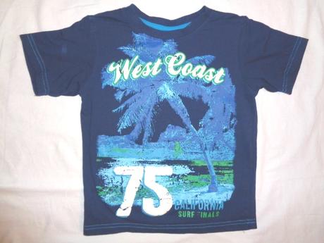 Luxusní modrofialové tričko s palmou, okay,116