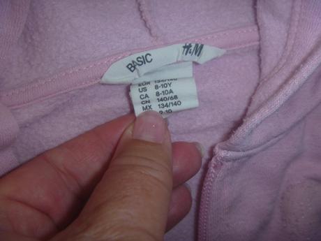 Růžová mikina s kapucí zn. h&m vel. 134/140, h&m,134