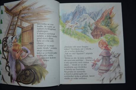Dětská retro kniha heidi a její nové příběhy,