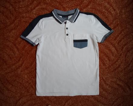 Bílé tričko triko s límečkem polo, coccodrillo,134