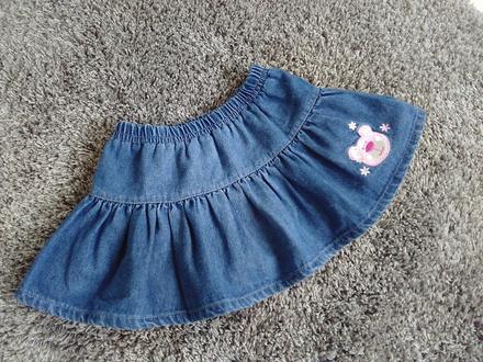 Riflová točící / jeans sukně/ sukýnka, tiny ted,80