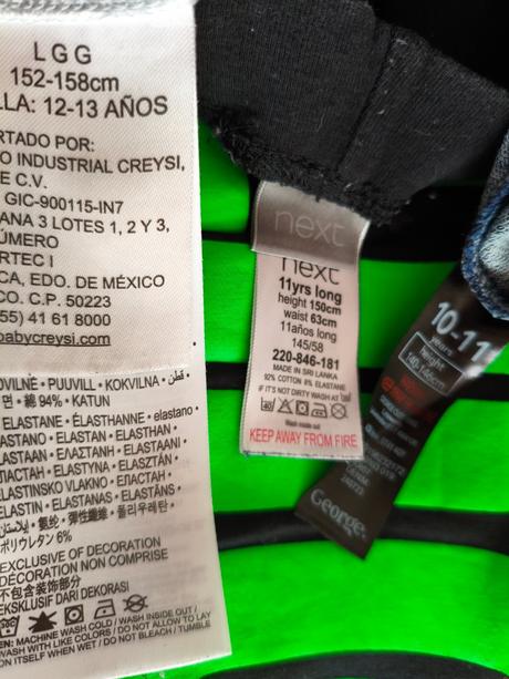 Legíny dívčí 4x vel.146-152/158, george,146