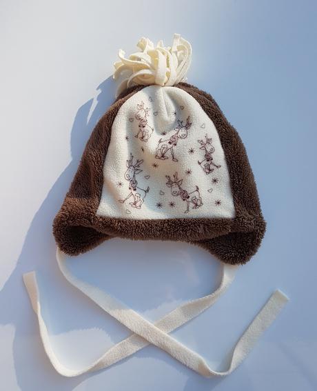 C64 dívčí / chlapecká huňatá zimní čepice v. 74-80, 74