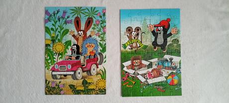 Dětské puzzle dino krtek se raduje 2x48 dílků,