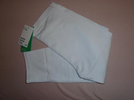 Leginy h&m vel 116 128 bílé 3/4 délka, h&m,116 / 128