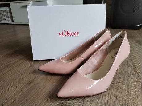 Nové lodičky s.oliver 41 růžové lesklé, s.oliver,41