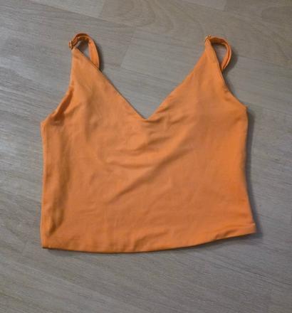 Tílko crop top oranžové amisu vel.xxs, xs