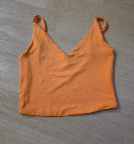 Tílko crop top oranžové amisu vel.xxs, xs