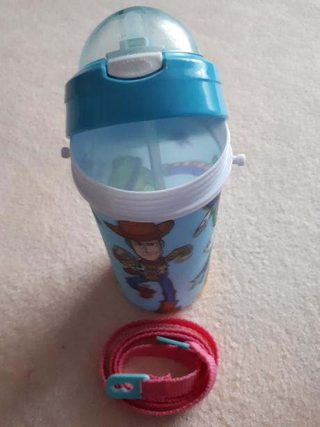 Toy story, příběh hraček - láhev na pití s brčkem,