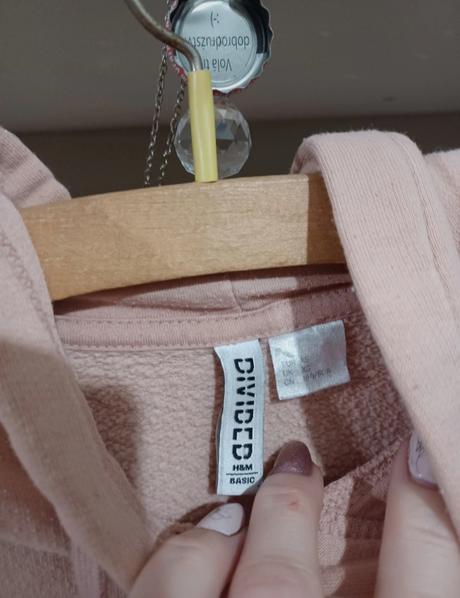 Starorůžová mikina s kapucí, h&m,158