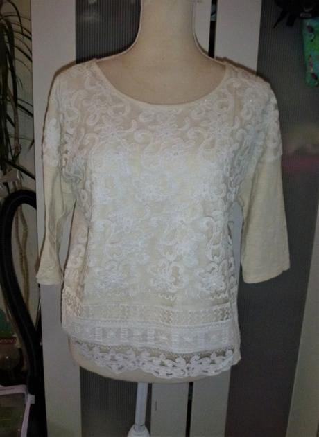 Crop top s krajkou- vel.l, next,l