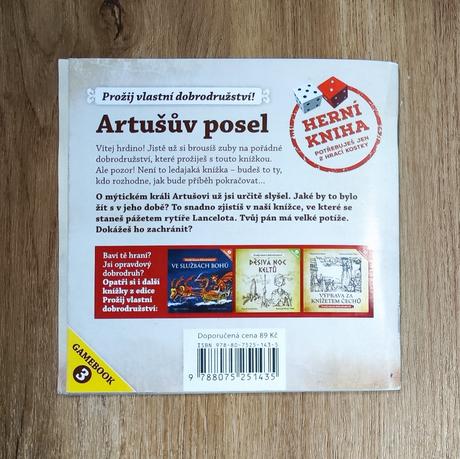 Gamebook artušův posel, 