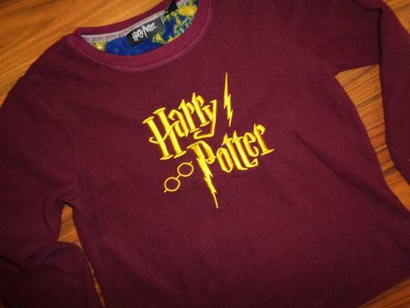 Vínová flízová mikina harry potter, primark,122