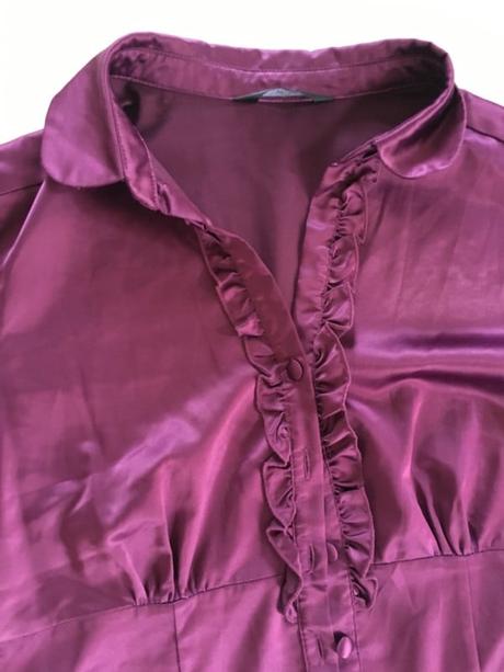 Fialová satén halenka, vel l, ff, f&f,l