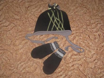 Čepička + rukavice, h&m,98