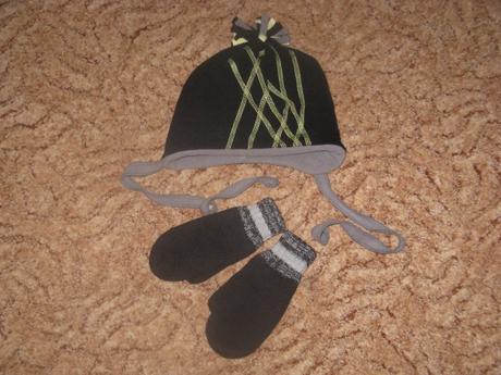 Čepička + rukavice, h&m,98