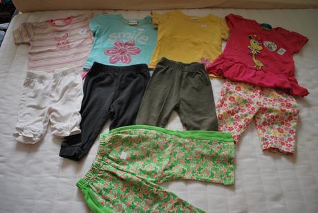 Mix oblečení léto vel. 74 celkem 9ks, 68–80