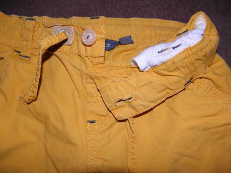 Oranžové plátěné kraťasy vel.98, 98