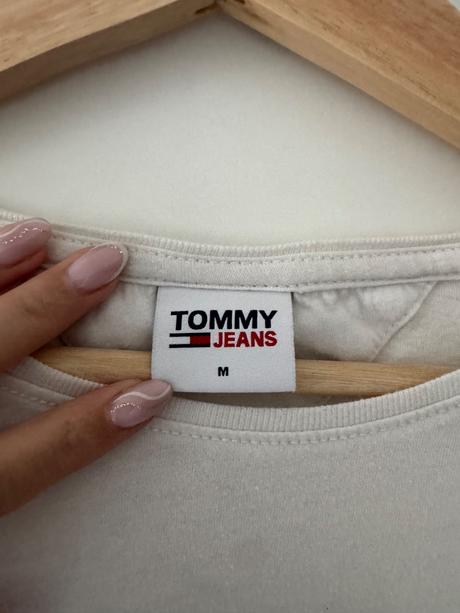 Bílé tričko tommy hilfiger vel.m / 38, tommy hilfiger,m