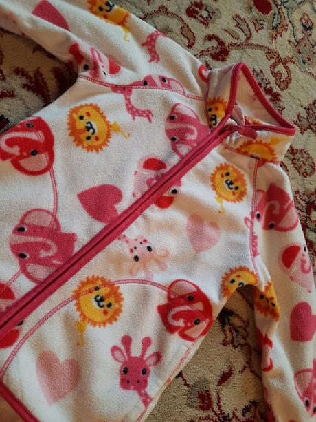 Zvířátková fleecová mikina, h&m,86