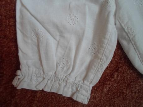 Bílé kalhoty rifle džíny kraťasy plátěné 3/4, h&m,98