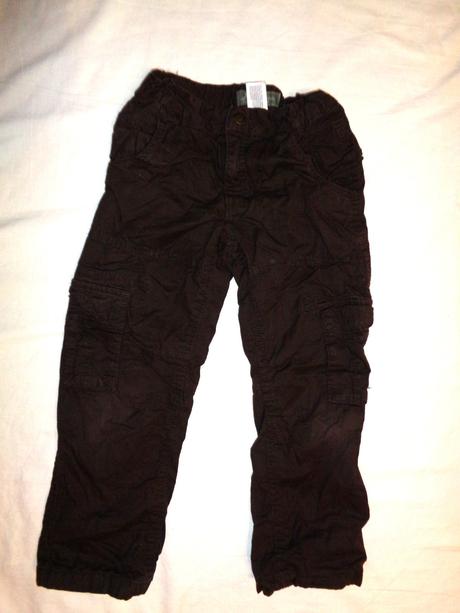 Čoko hnědé kalhoty kapsáče podšité bavlnou, palomino,116