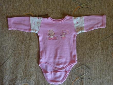 Body růžové s dl. r., vel. 50/56, ewa,56