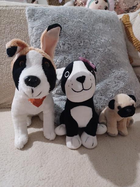 3krát plyšový pes gump, mops, 