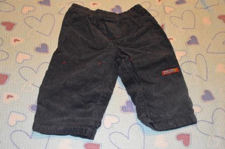 Manšestrové kalhoty na gumu, 80