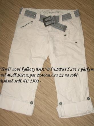 Letní kalhoty 2v1 edc esprit vel.40, esprit,40