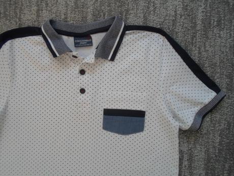 Bílé tričko triko s límečkem polo, coccodrillo,146