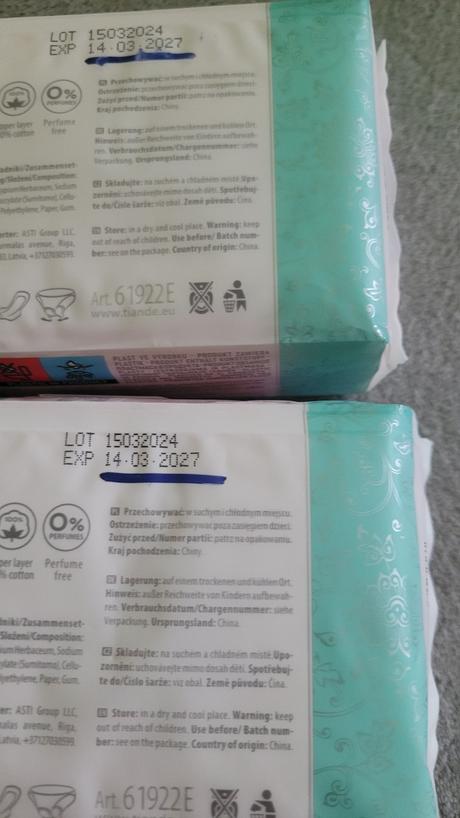 Menstruační vložky tiande, 