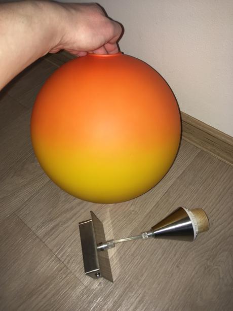 Stropní lampa skleněná, 