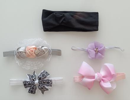 Čelenky pro miminka nejen na focení, 5 kusů,