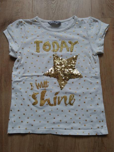 Krásné tričko s flitry, lindex, top stav, vel 110, lindex,110