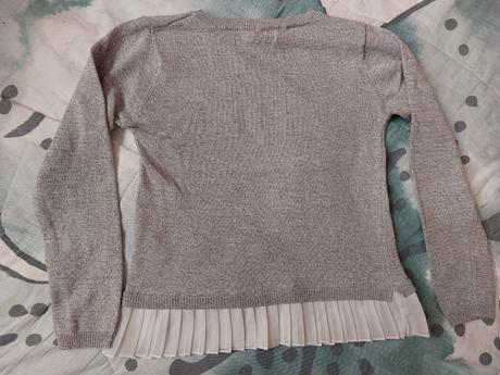 Lehký svetr flitry, třpytky, srdce, primark,128