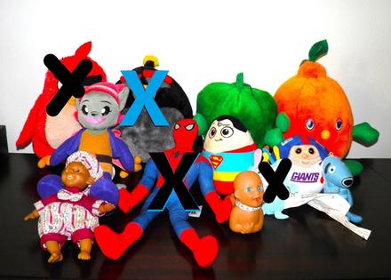 Top stav-plyšáci z billy,superman, kočka, 