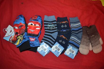 2x silné rukavice cars,3x silné ponožky,v.110-122, disney,110 / 116 / 122