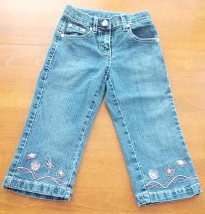 Dívčí 3/4 rifle s výšivkou manguun kids, 128