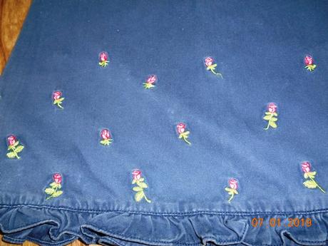 Riflové šaty/ zásterka do školky, h&m,110