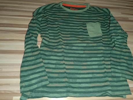 Zelené pruhované tričko 122 miniboden, mini boden,122