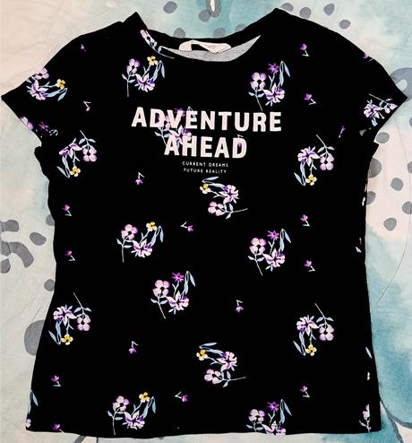 Tričko květiny, h&m,146