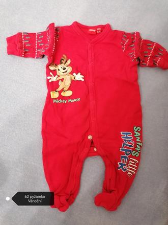 Kojenecké pyžamko vánoční 62, 62
