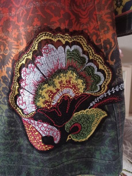 Barevné podzimní šaty desigual s/m, desigual,m