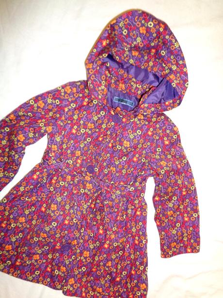 Luxusní fialový květovaný kabát, girl2girl,98