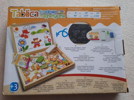 Dřevěná magnetická tabule - skládačka,