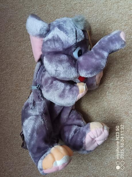 Batoh šedý salon "hračky s úsměvem", 